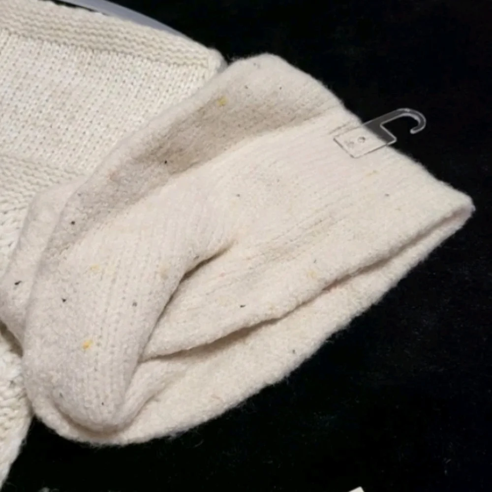 Scarf Mittens Headband 3 Piece Set Universal Thread Beige Cream Knit NWT $40